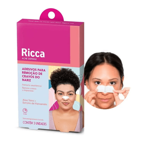 Adesivo ricca remocao cravos nariz c/3 un