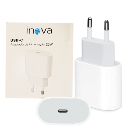 Carregador Inova USB-C 20W com Cabo - 1 Metro