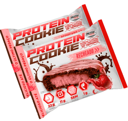Cookies Proteico Cacau e Morango Protein Tech - 55g