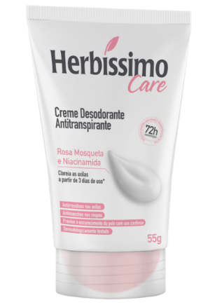 Desodorante Creme Herbíssimo Care Rosa Mosqueta e Niacinamida - 55g