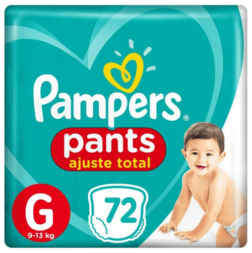 Fralda pampers pants ajuste total g c/72 un