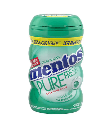 Chiclete Mentos Pure Fresh Big Wintergreen com 46 Unidades