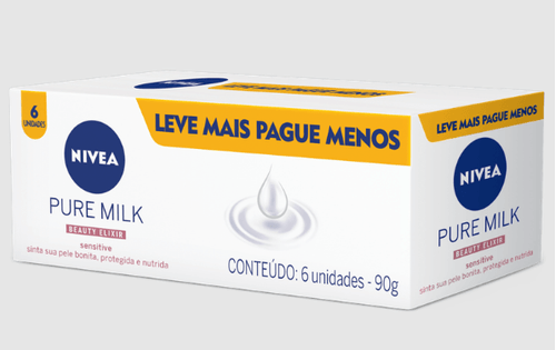 Sab nivea pure milk sens pack c/6