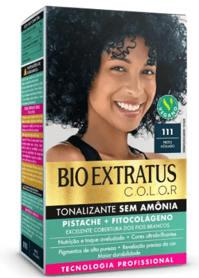 Tonalizante Sem Amônia Bio Extratus - Preto Azulado 111