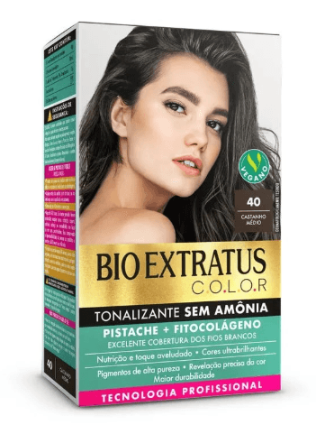 Tonalizante Sem Amônia Bio Extratus - Castanho Médio 40