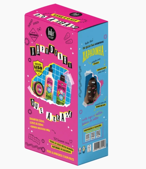 Kit Shampoo 250ml + Leave In 200ml + Máscara 100g - Lola Xapadinha