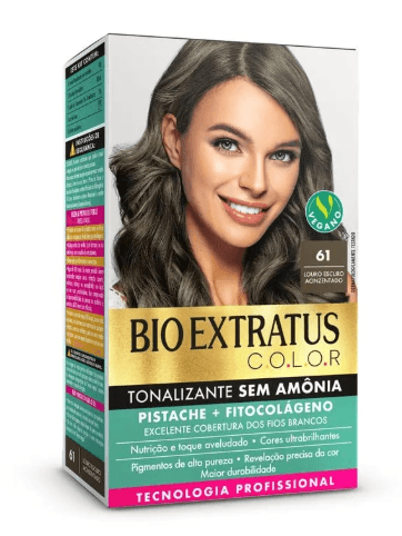 Tonalizante Sem Amônia Bio Extratus - Louro Escuro Acinzentado 61