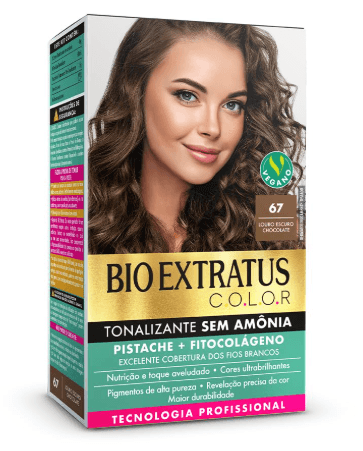 Tonalizante Sem Amônia Bio Extratus - Louro Escuro Chocolate 67