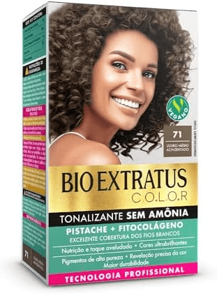 Tonalizante Sem Amônia Bio Extratus - Louro Médio Acinzentado 71