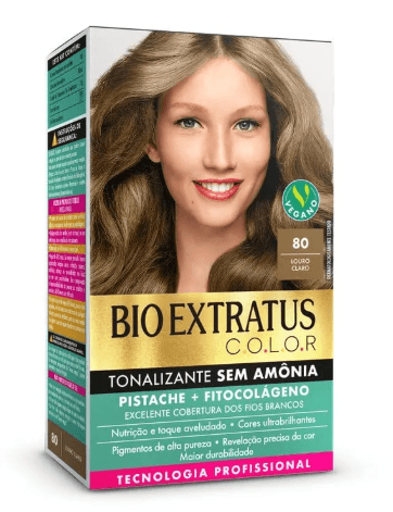 Tonalizante Sem Amônia Bio Extratus - Louro Claro 80