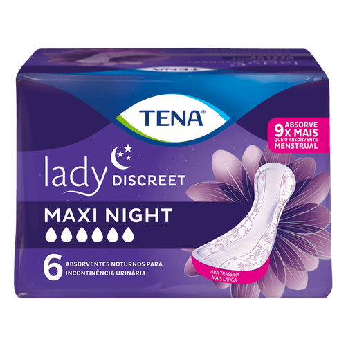Absorvente Tena Discreet Maxi Night - 6 uni
