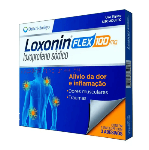 Loxonin Flex 100mg - 3 adesivos