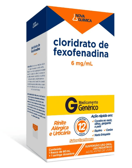 Clor fexofenadina 6mg/ml 60ml