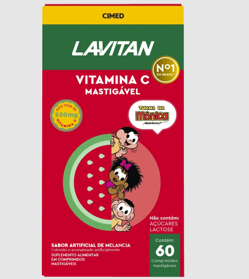 LAVITAN VIT C INF MELANCIA C/60 CPR MASTIGAVEL