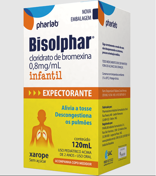 Bisolphar 4mg/5ml Xarope Pediátrico com 120ml - Pharlab