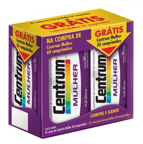 Centrum Mulher Kit com 60 comprimidos + 30 Comprimidos Grátis