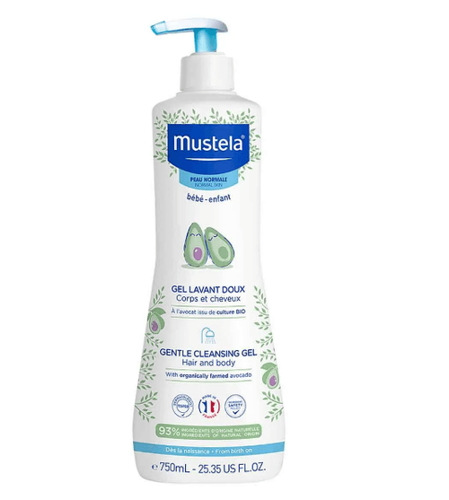 MUSTELA GEL LAVANTE SUAVE C/ ABACATE ORGANICO 750ML