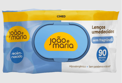 LENÇO UMEDECIDO JOÃO E MARIA X90 S/ FRAG