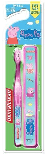 ESCOVA DENTAL INFANTIL ESCOLAR 3+ ANOS PEPPA PIG C/1 UN