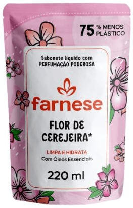 SAB LIQ FARNESE POUCH FLOR DE  CEREJEIRA 220ML