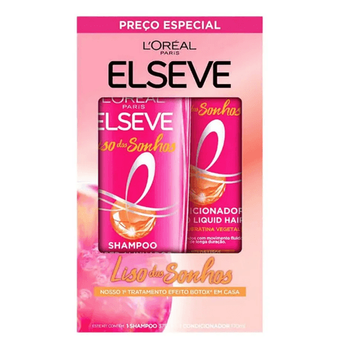 KIT ELSEVE SH 375ML + COND 170ML LISO SONHOS