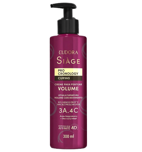 Creme para Pentear Eudora Siàge Volume Pro Cronology Curvas - 300ml