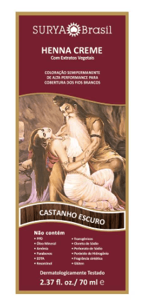 Henna Creme Surya Brasil Castanho Escuro - 70ml