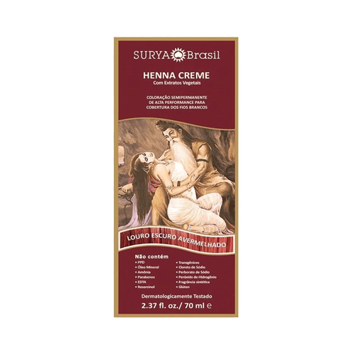 Henna Creme Surya Brasil Louro Escuro Avermelhado - 70ml