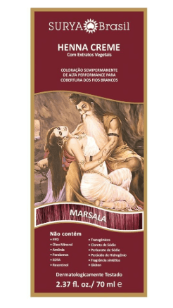 Henna Creme Surya Brasil Marsala - 70ml
