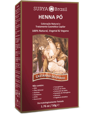 Henna em Pó Surya Brasil Castanho Dourado - 50g