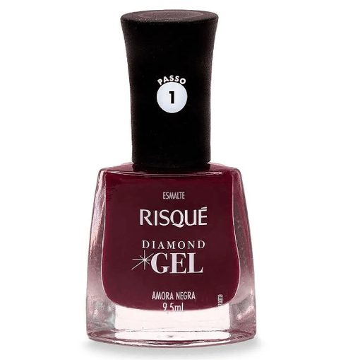 Esmalte Risqué Gel Amora Negra