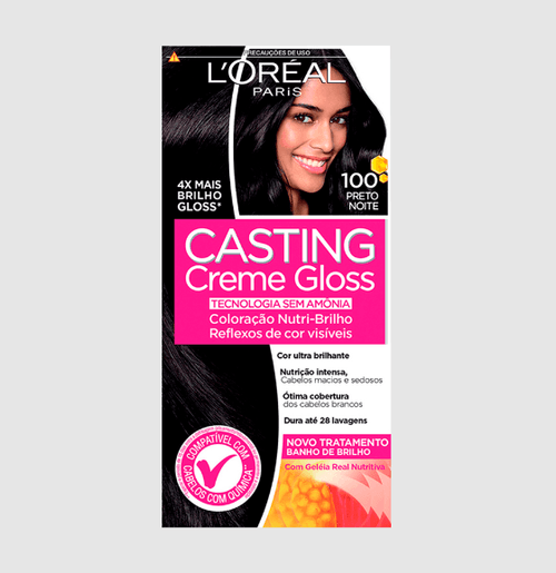 Tintura L'oréal Casting - 100 Preto Noite