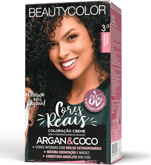 Tinta Beauty Color Mini Kit 3.0 - Cor Castanho Escuro