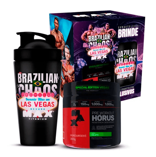 PROMOPACK HÓRUS INVASÃO VEGAS POTE 300G SABOR MOJITO + COQUETELEIRA
