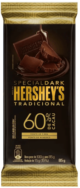 Choc hersheys barra special dark 60% 80g