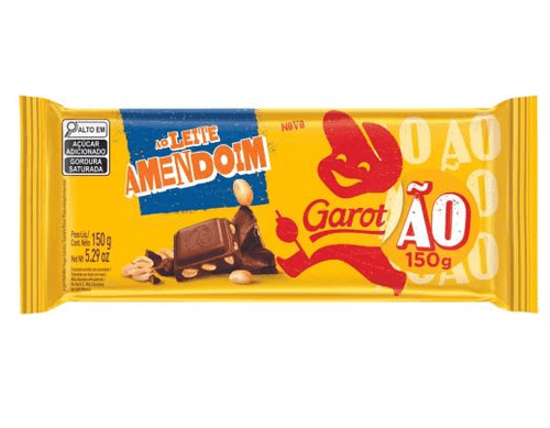CHOC GAROTO 150G AO LEITE AMENDOIM