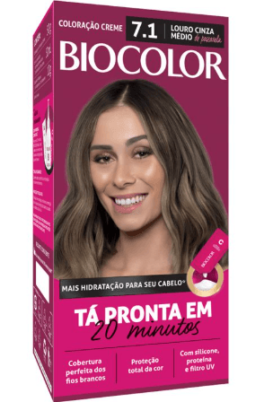 Tintura Biocolor Creme Louro Cinza Claro 7.1