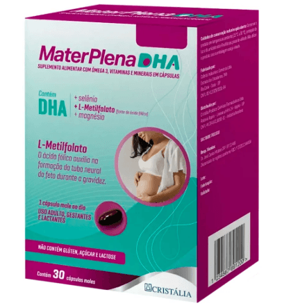 Materplena DHA com 30 Cápsulas - Cristalia