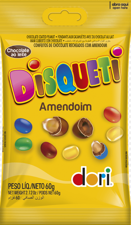 Disqueti Amendoim Chocolate Confeitado - 60g