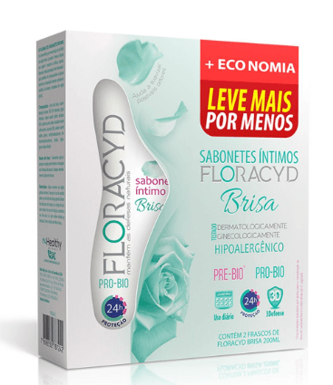 Kit Floracyd Sabonete Íntimo Brisa 200ml - 2 Unidades