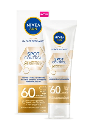 Protetor Solar Facial Nivea Sun Spot Control Luminous FPS 60 - 40ml
