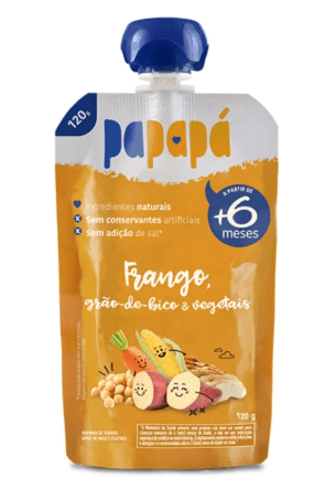 Papinha Papapá Frango Grão de Bico e Vegetais - 120g