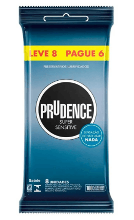 Preservativo Prudence Super Sensitive - Leve 8 Pague 6