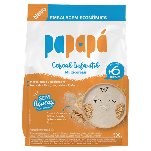 Cereal Infantil Papapá Aveia Multicereais Sache - 500g