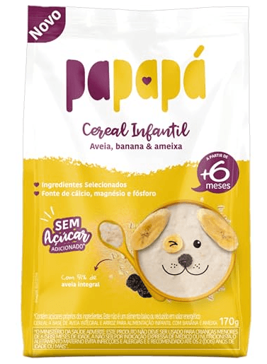 Cereal Infantil Papapá Aveia, Banana e Ameixa Sachê - 170g