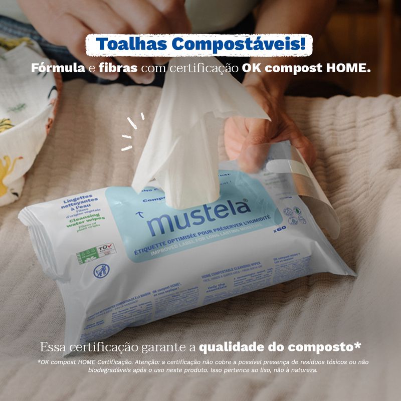 Mustela Toalhas Umedecidas Compostaveis Sem Perfume 4