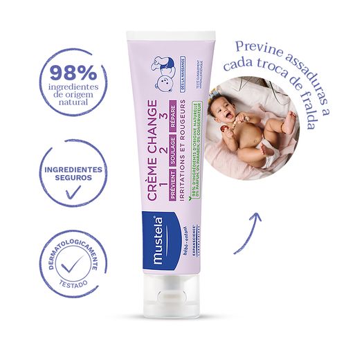 Mustela Creme Preventivo de Assaduras Vitaminado 1 2 3 - 110g