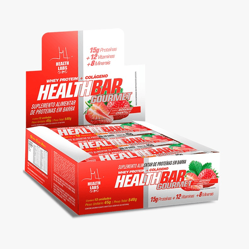 Barra de Proteína Morango 45g - Health Labs