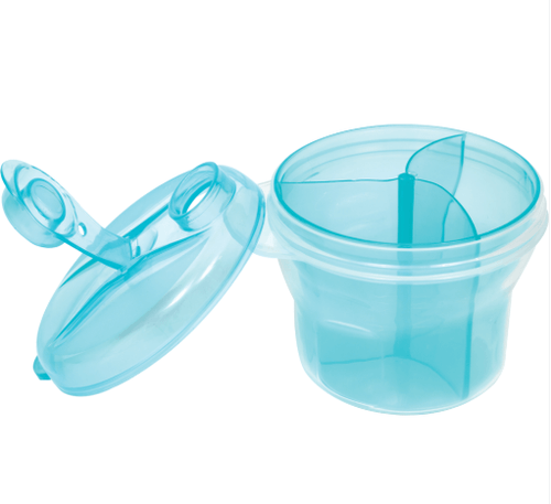 Pote Para Leite em Pó com Divisória - Cor Azul
