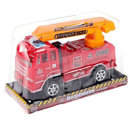 Brinquedo Caminhã Bombeiro Fricção